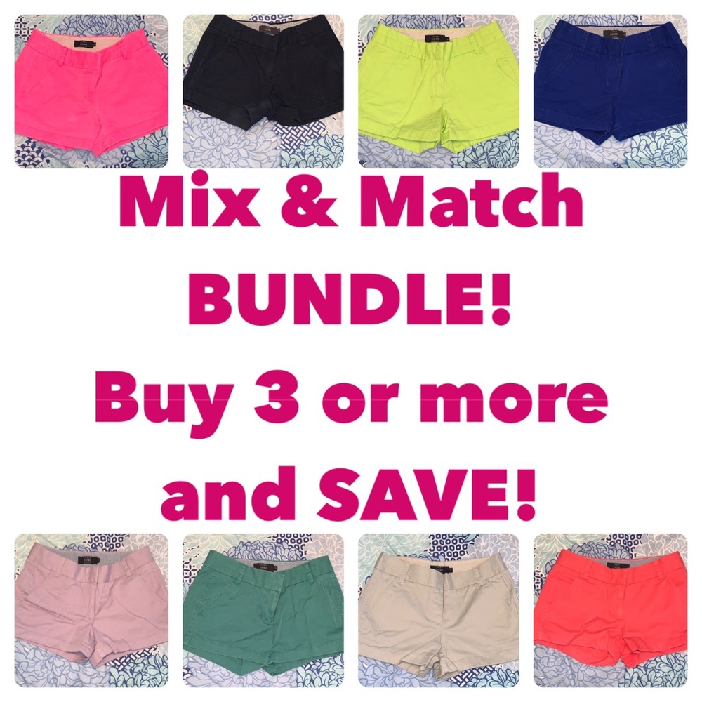 J.Crew: MIX and MATCH bundle of chino shorts